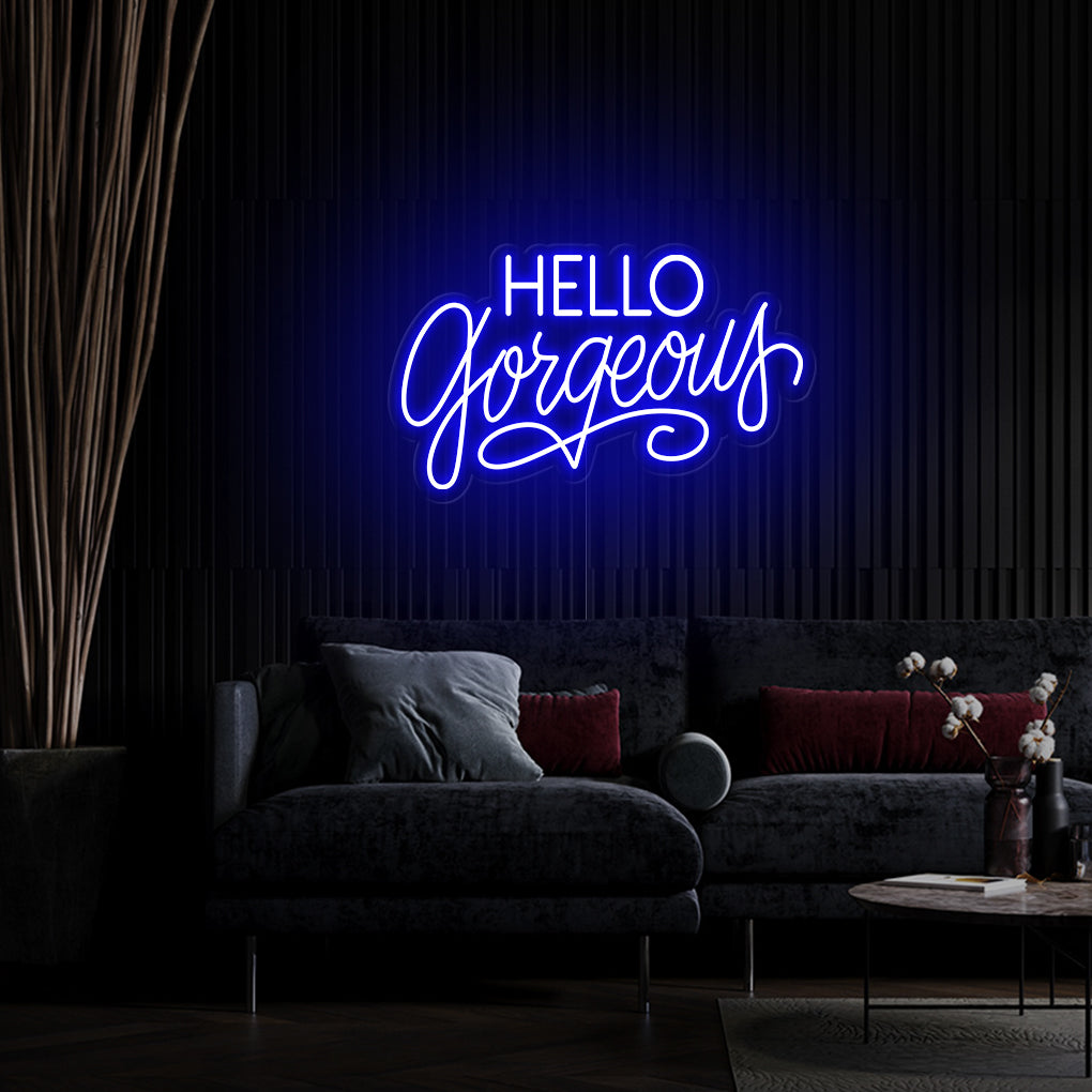 'Hello Gorgeous' 2 LED Neon Sign