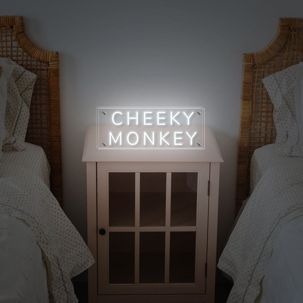 Cheeky Monkey LED Neon Table Sign