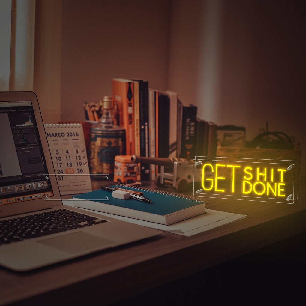 Get Shit Done LED Neon Table Sign