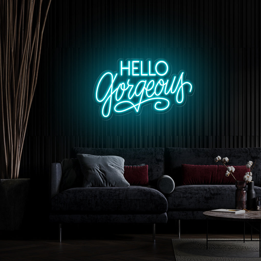 'Hello Gorgeous' 2 LED Neon Sign