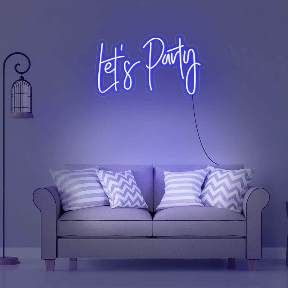 'Let's Party' LED Neon Sign