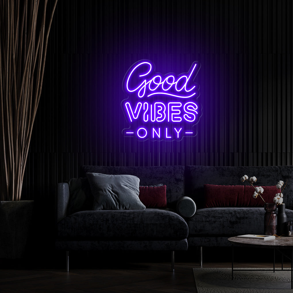 'Good Vibes Only' LED Neon Sign