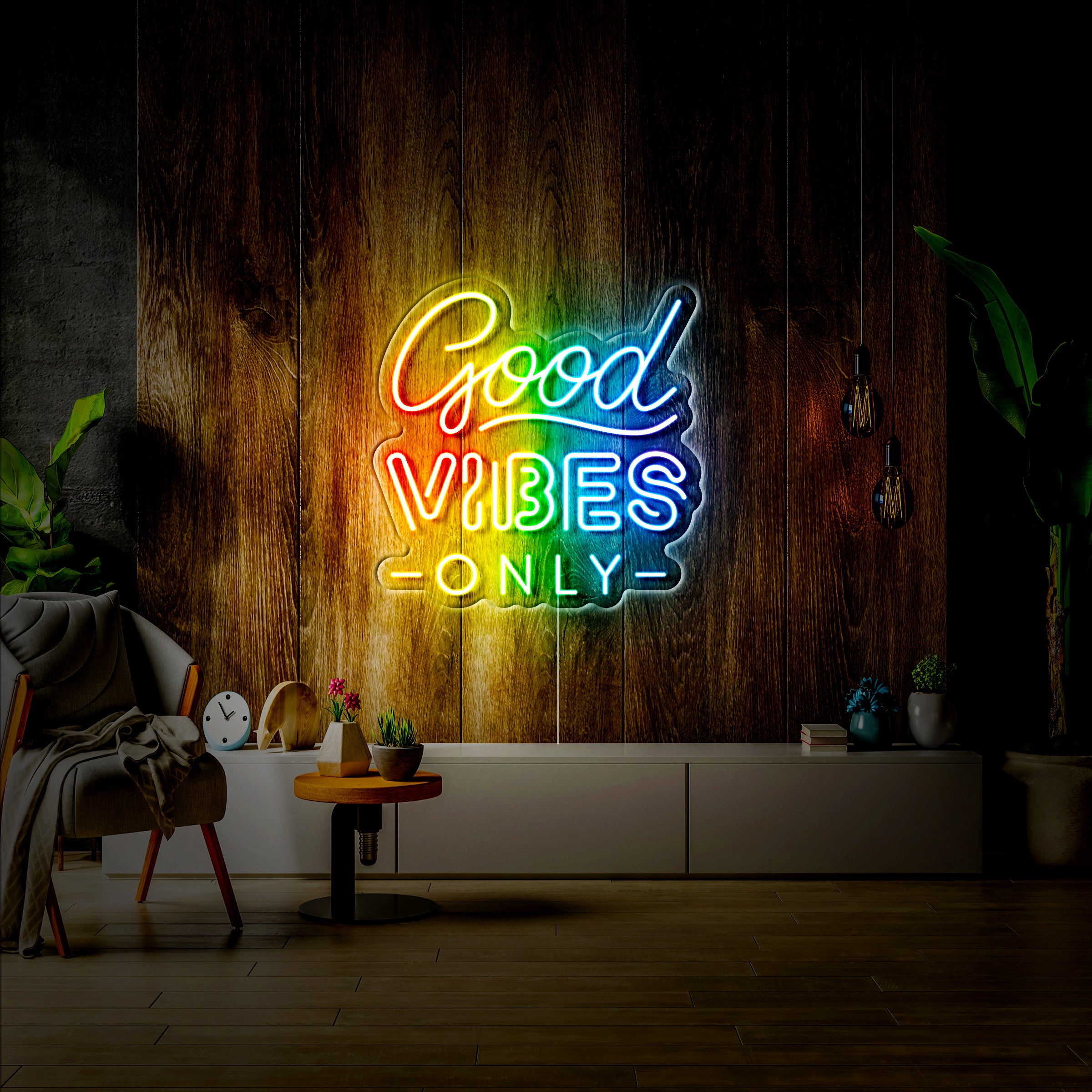 'Good Vibes Only' LED Neon Sign