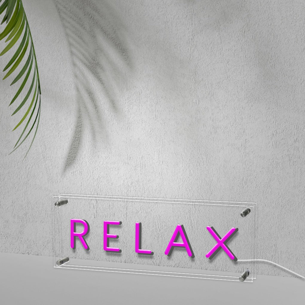Relax' LED Neon Table Sign