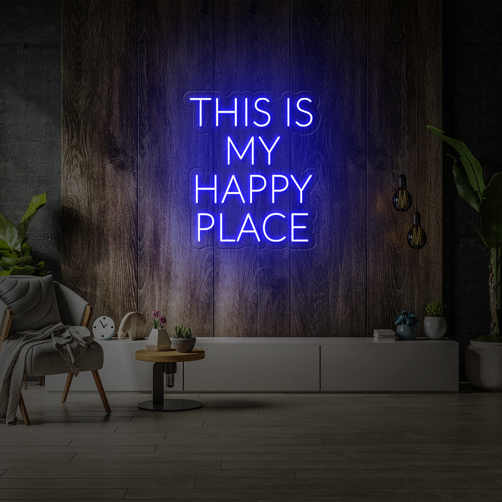 'This Is My Happy Place' LED Neon Sign
