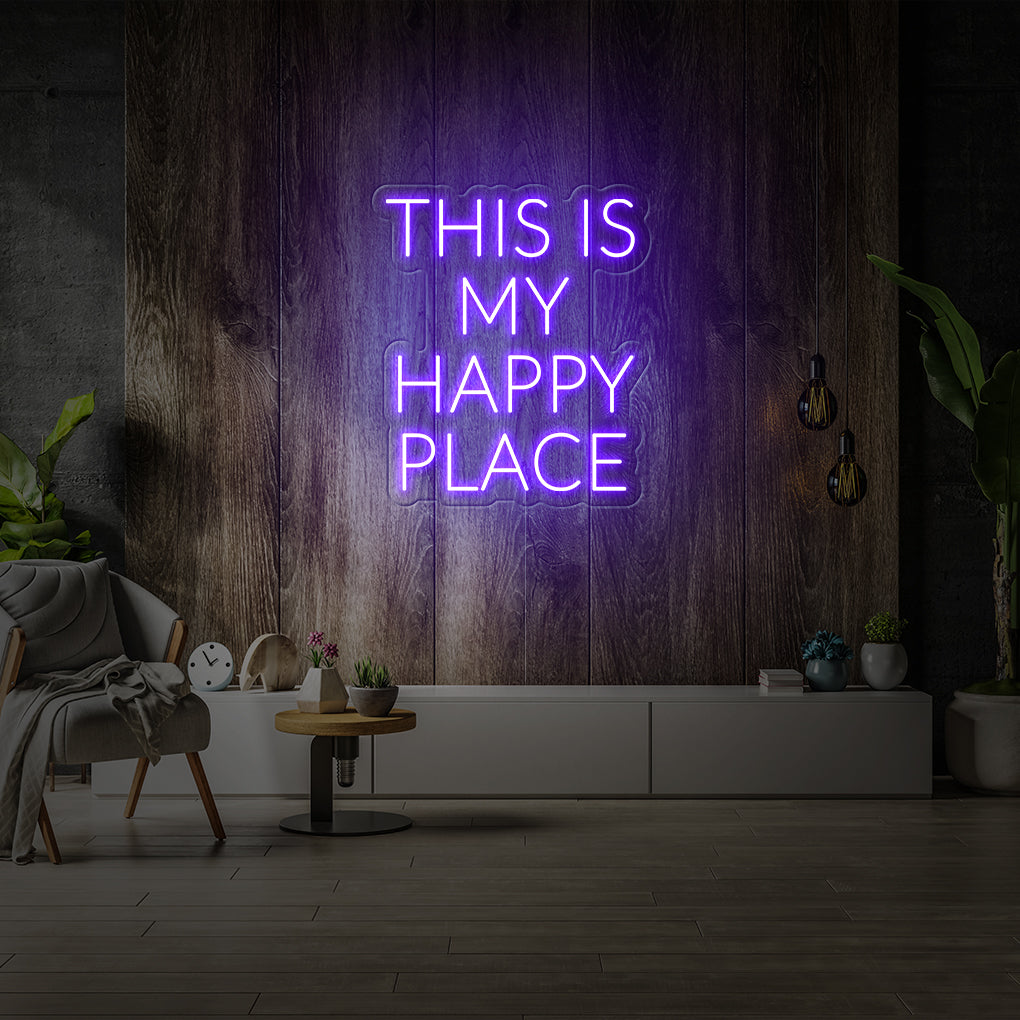 'This Is My Happy Place' LED Neon Sign