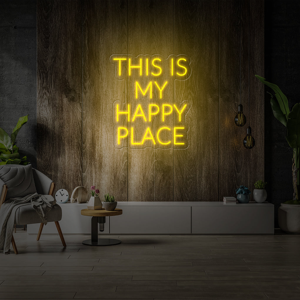 'This Is My Happy Place' LED Neon Sign