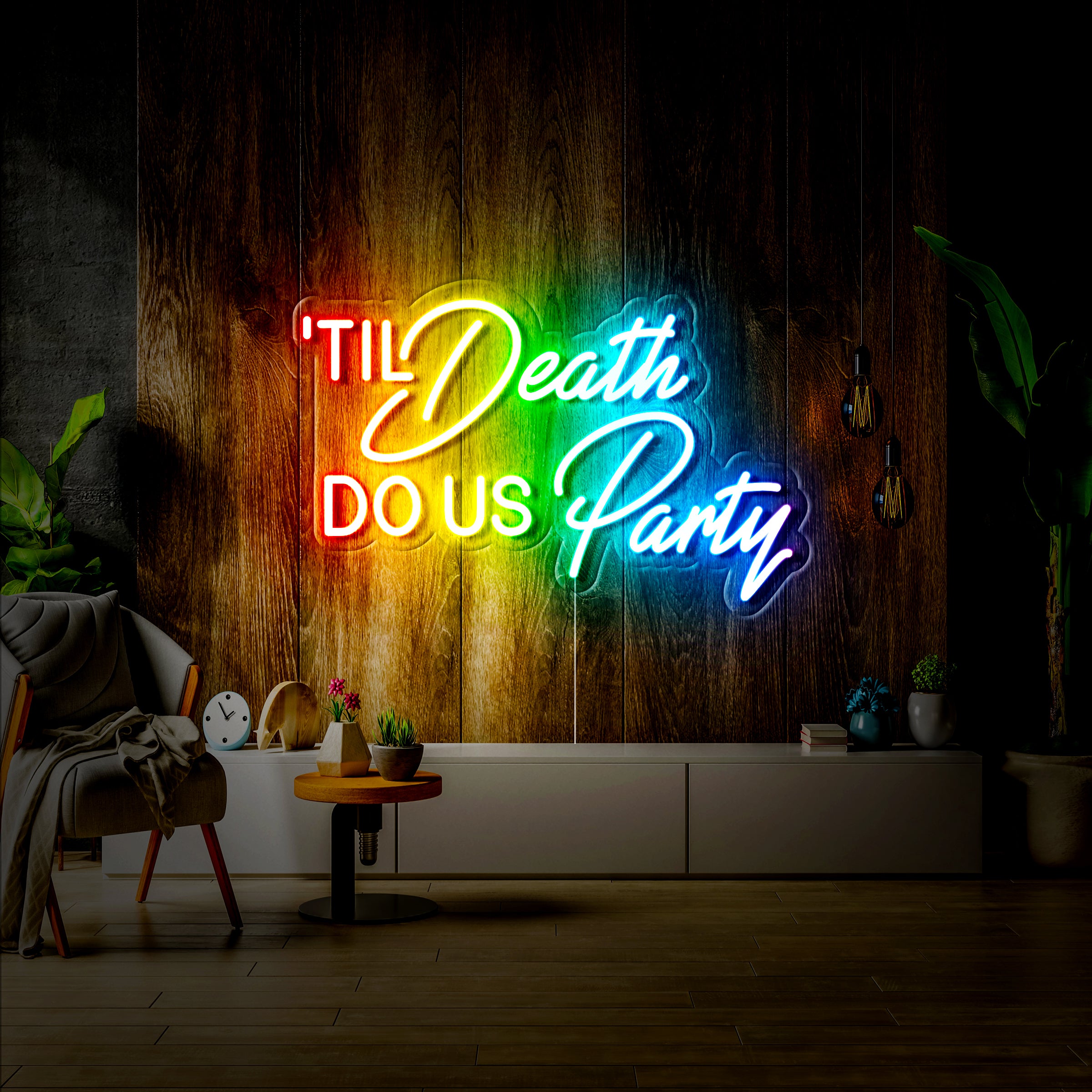 'Til Death Do Us Party' LED Neon Sign
