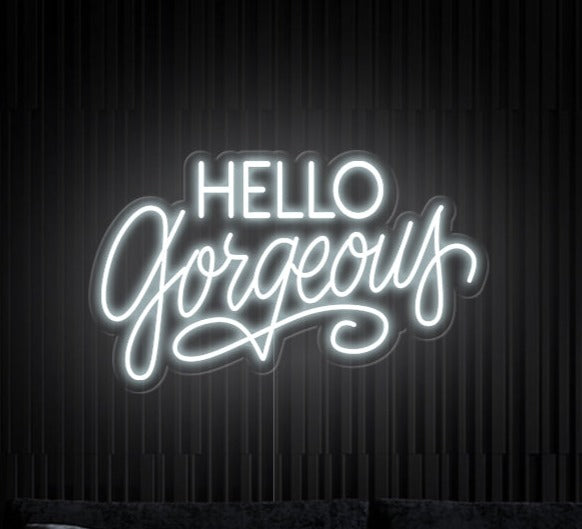 'Hello Gorgeous' 2 LED Neon Sign