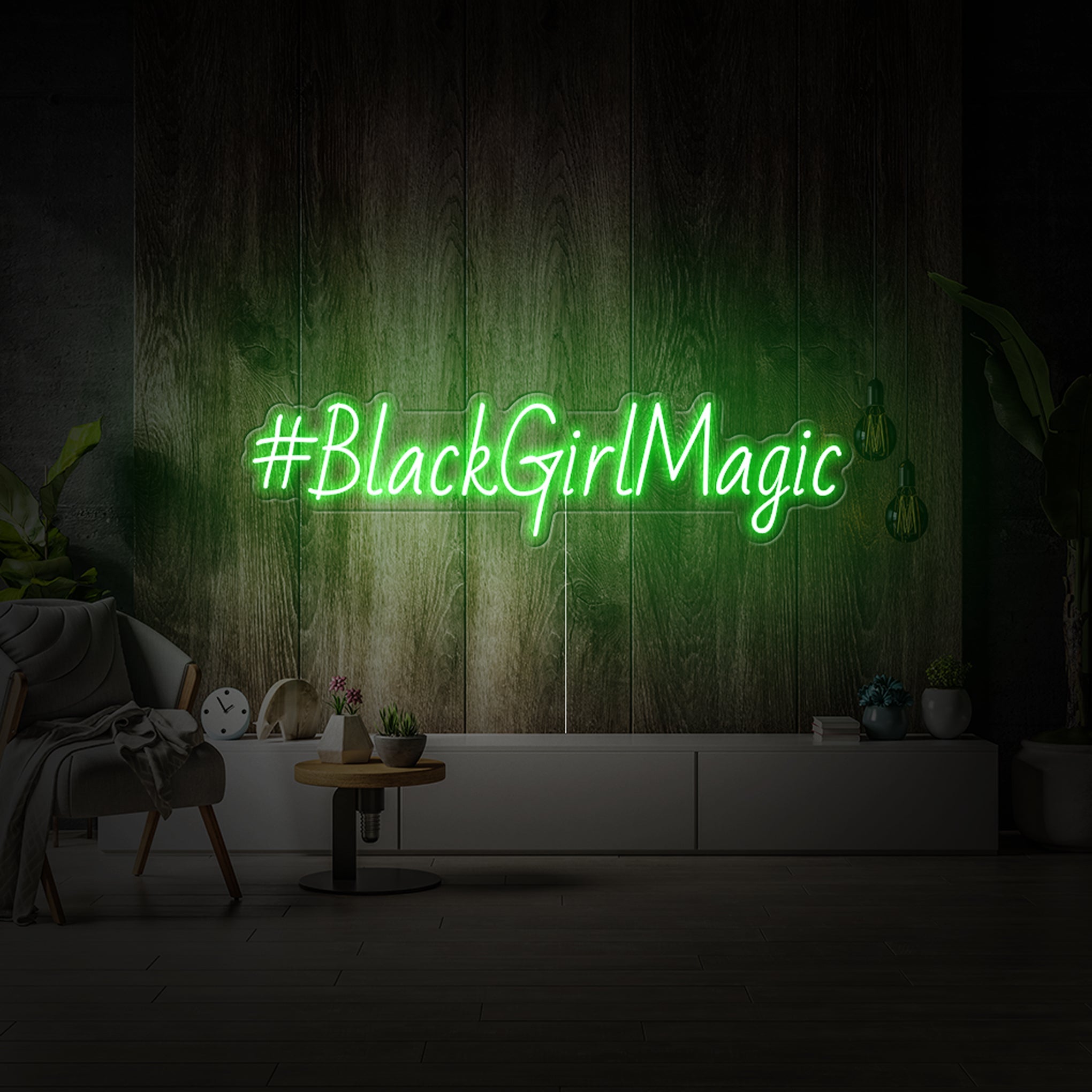 “#BlackGirlMagic” sign - Iconic Neon