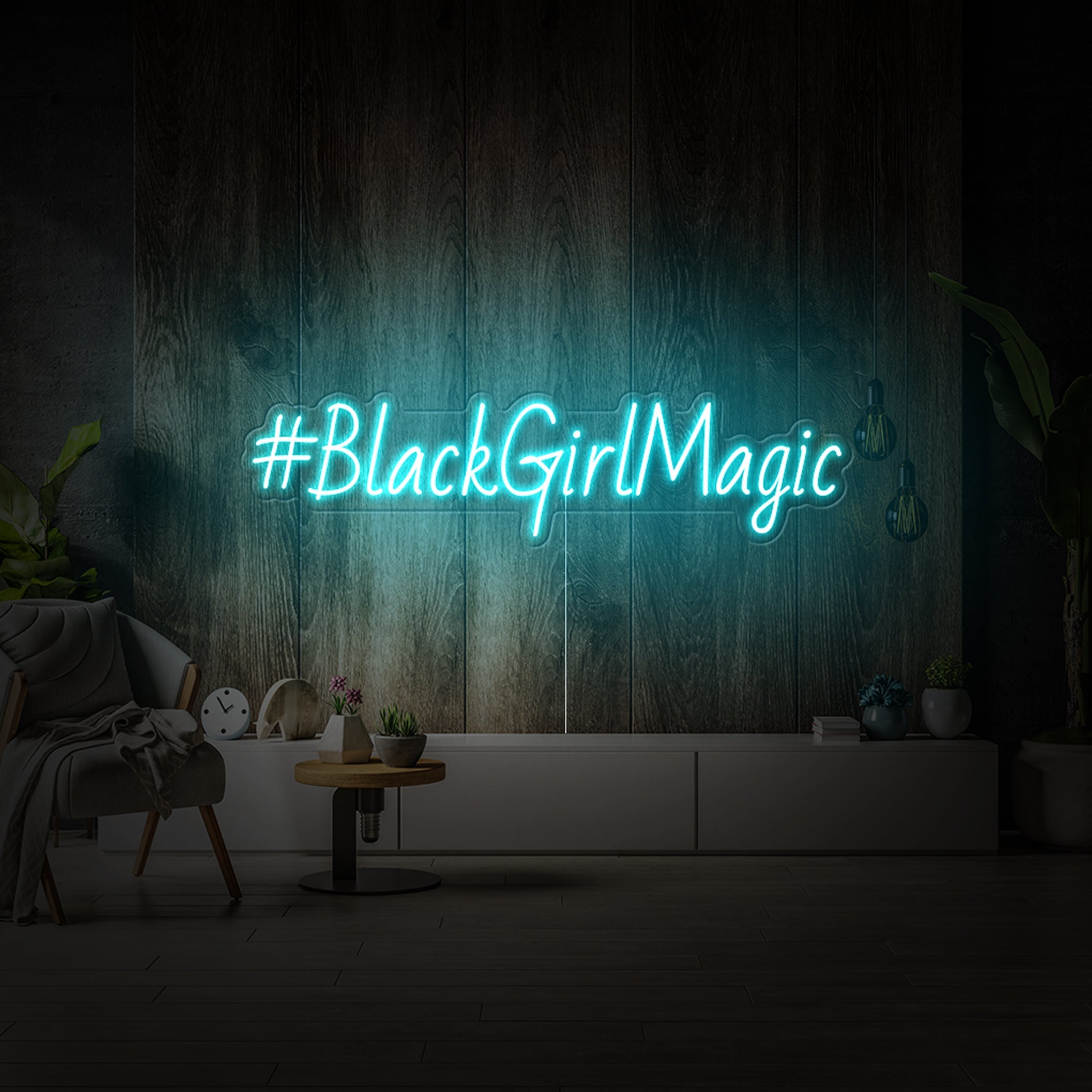 “#BlackGirlMagic” sign - Iconic Neon