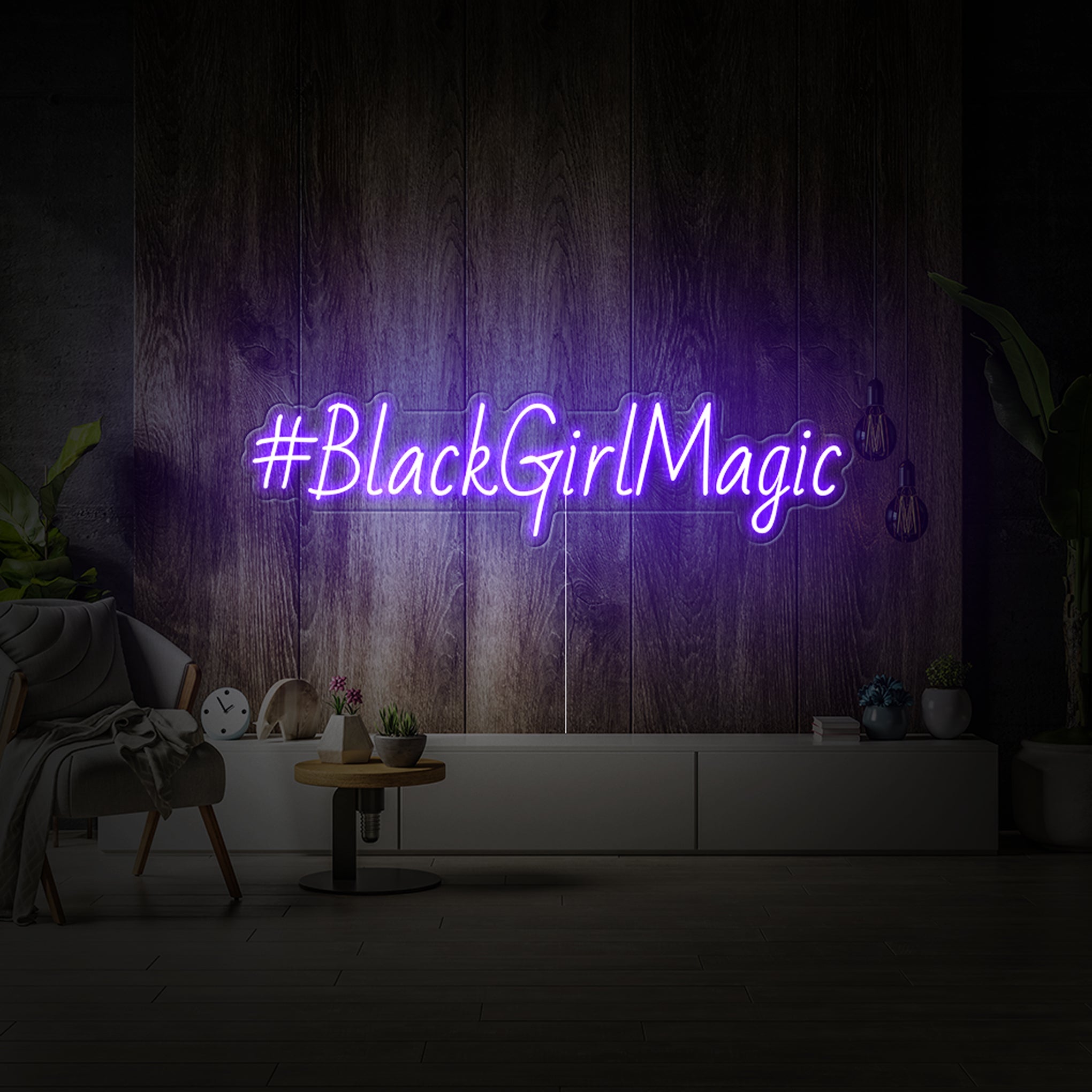 “#BlackGirlMagic” sign - Iconic Neon
