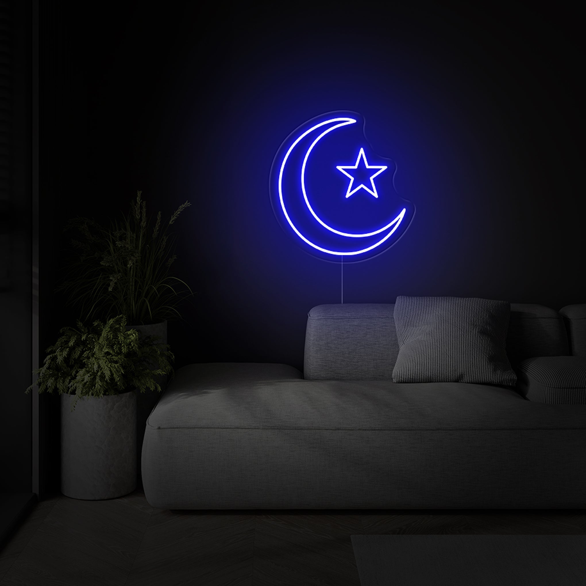 'Islamic Moon Star' 2 LED Neon Sign - Iconic Neon