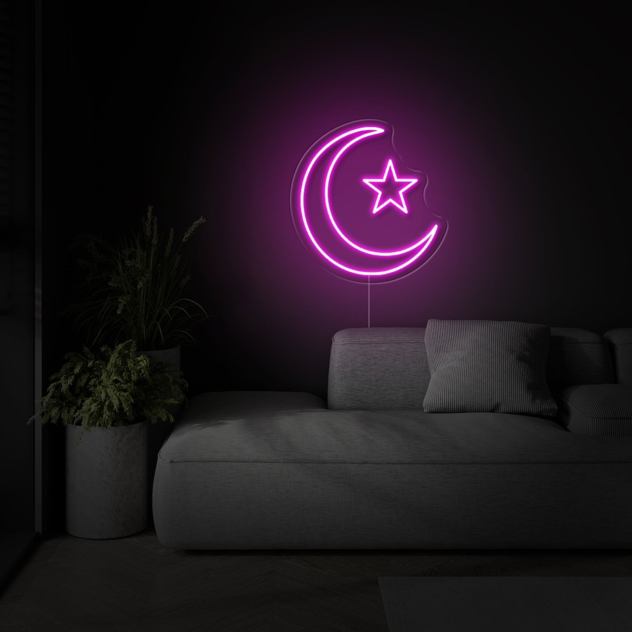 'Islamic Moon Star' 2 LED Neon Sign - Iconic Neon