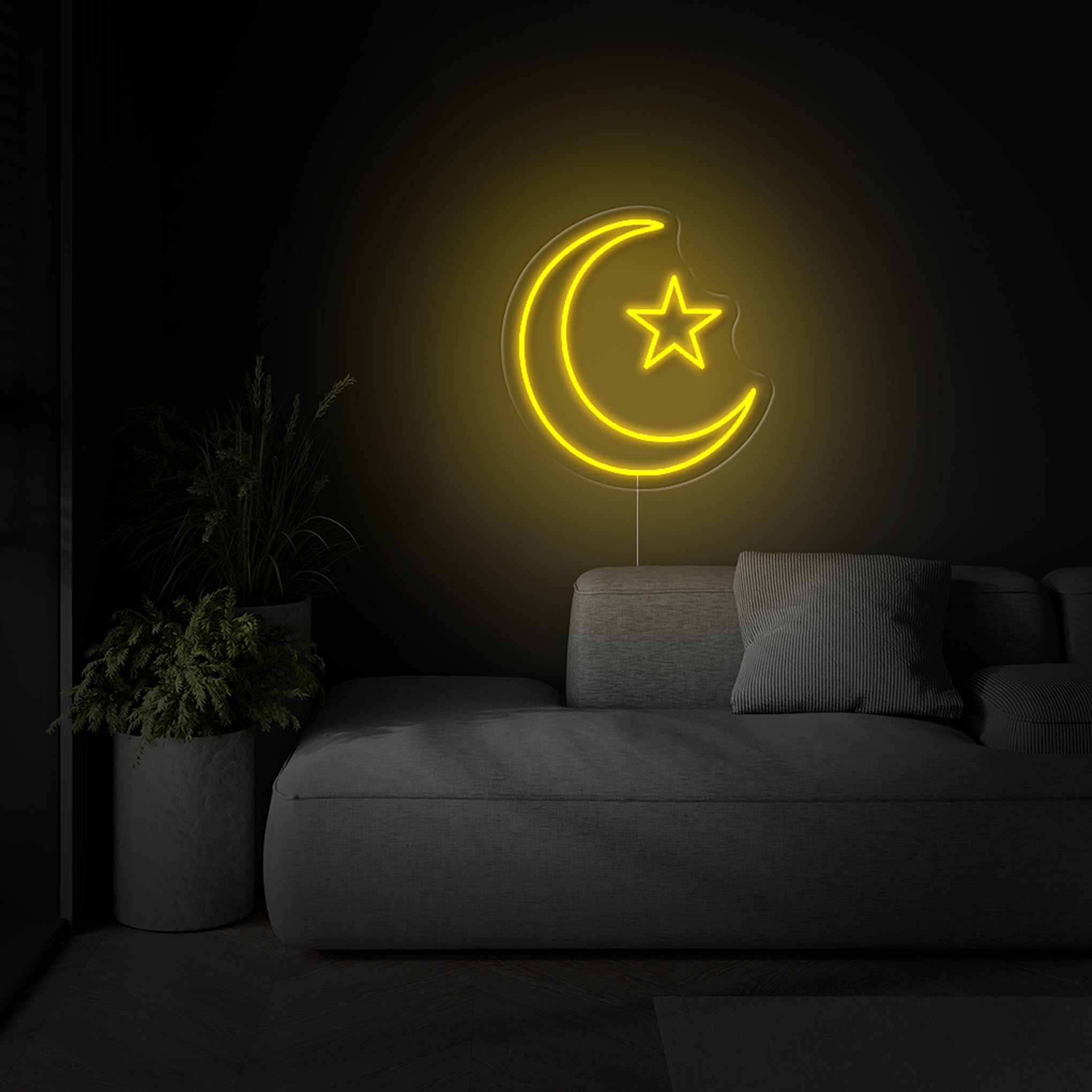 'Islamic Moon Star' 2 LED Neon Sign - Iconic Neon