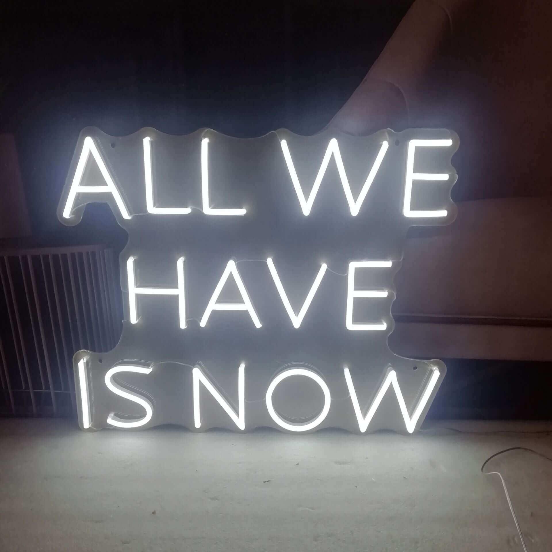 'All We Have Is Now' LED Neon Sign
