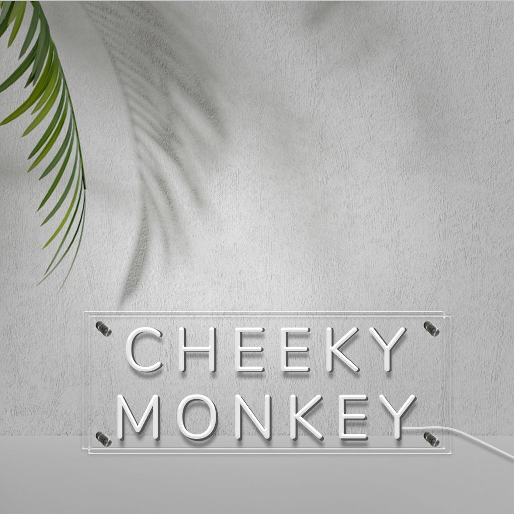 Cheeky Monkey LED Neon Table Sign