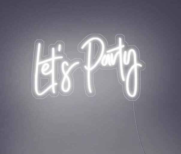 'Let's Party' LED Neon Sign