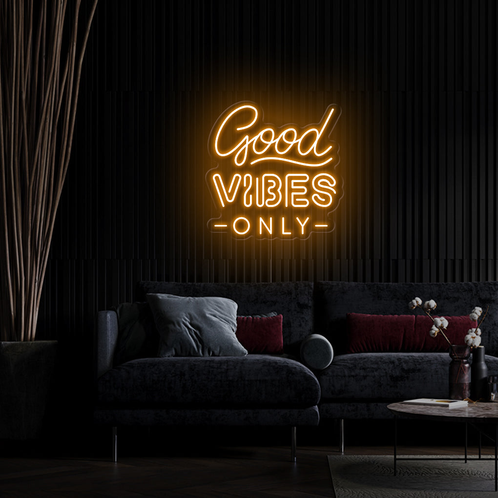 'Good Vibes Only' LED Neon Sign