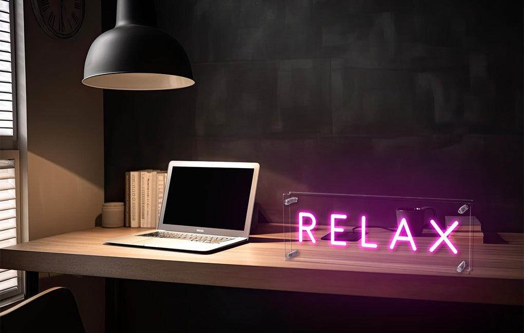 Relax' LED Neon Table Sign
