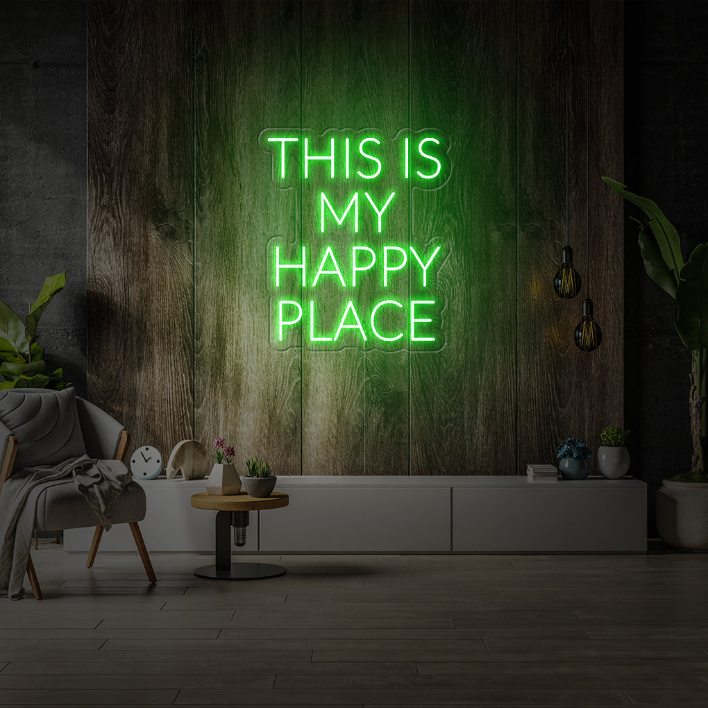 'This Is My Happy Place' LED Neon Sign