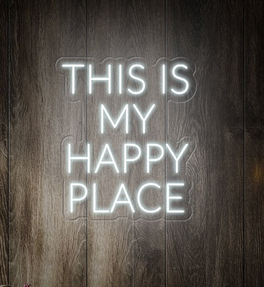 'This Is My Happy Place' LED Neon Sign
