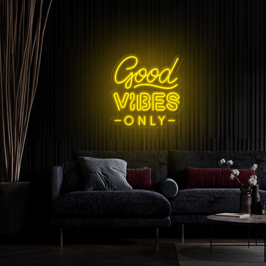 'Good Vibes Only' LED Neon Sign