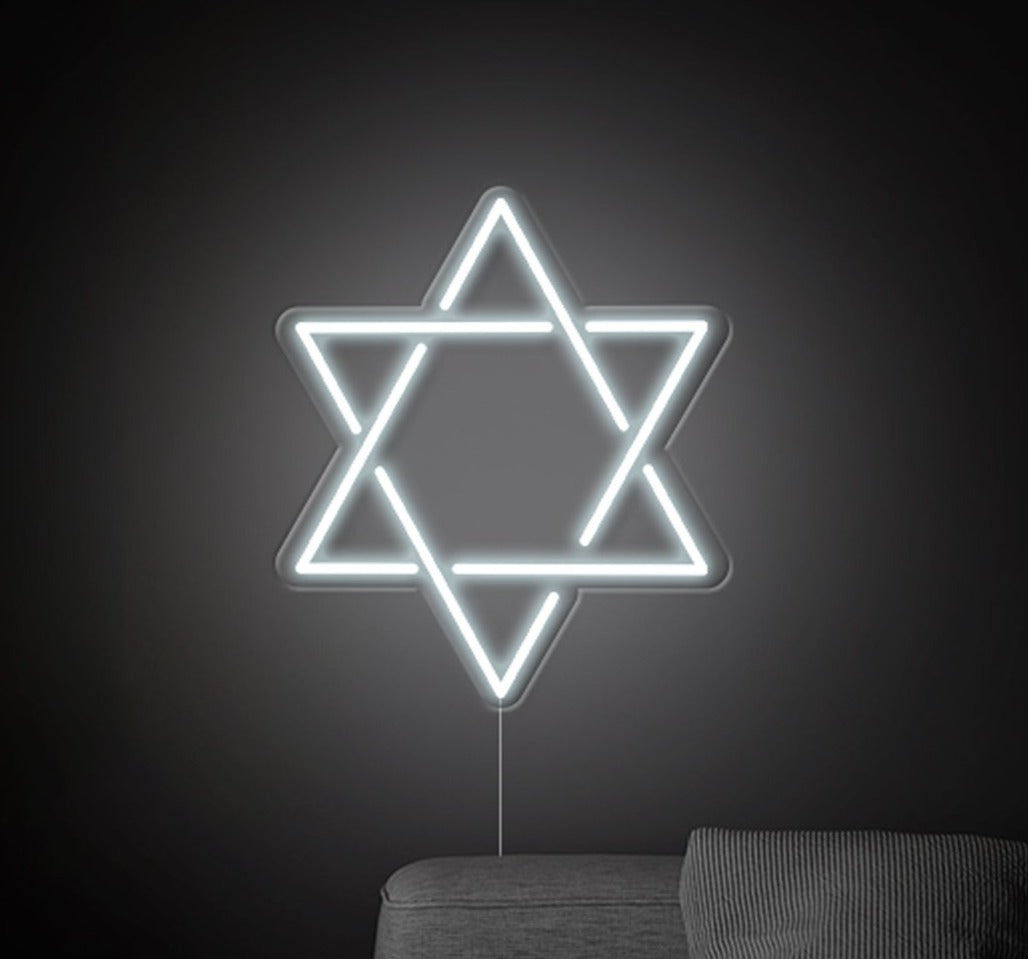 'Star of David' LED Neon Sign - Iconic Neon